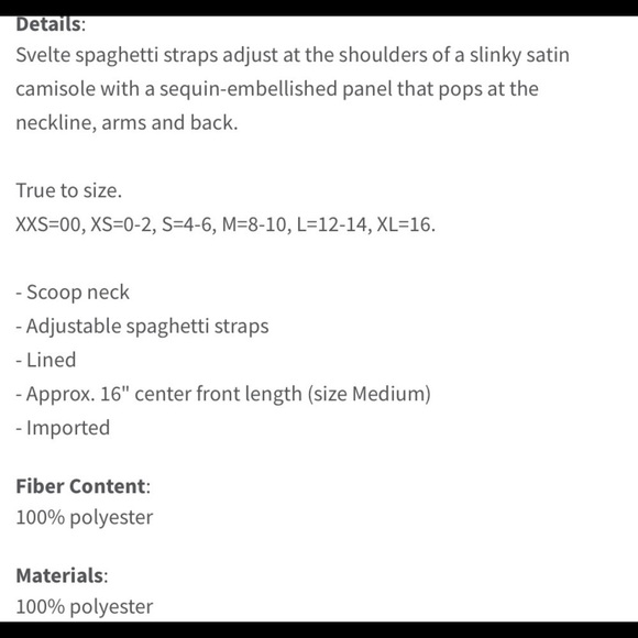 NWT Free People Turn it On Black Cami Sequin Top - Picture 8 of 8